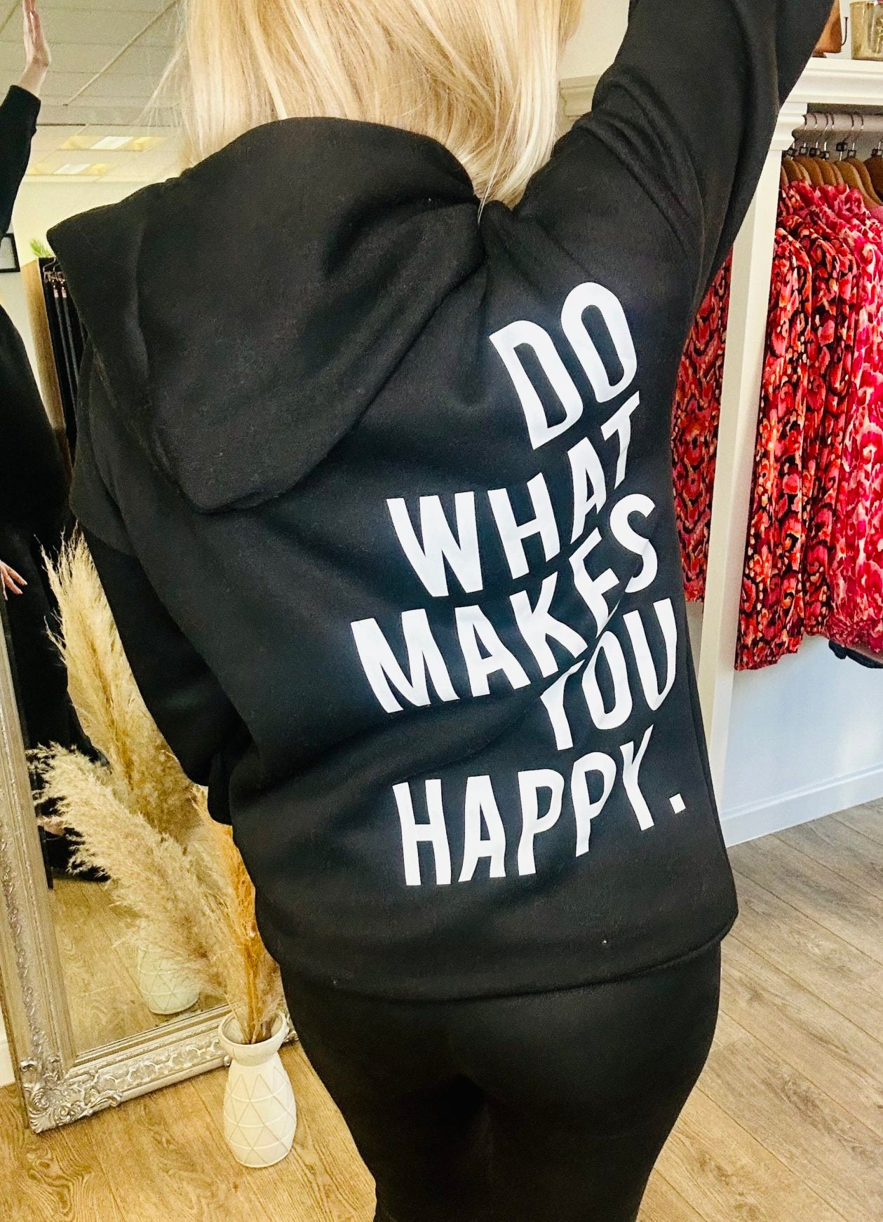 Happy Hoodie - Black