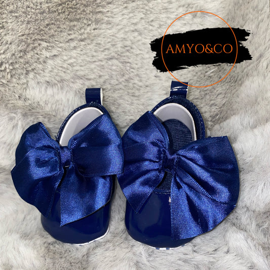 Navy Penny Pram Shoes