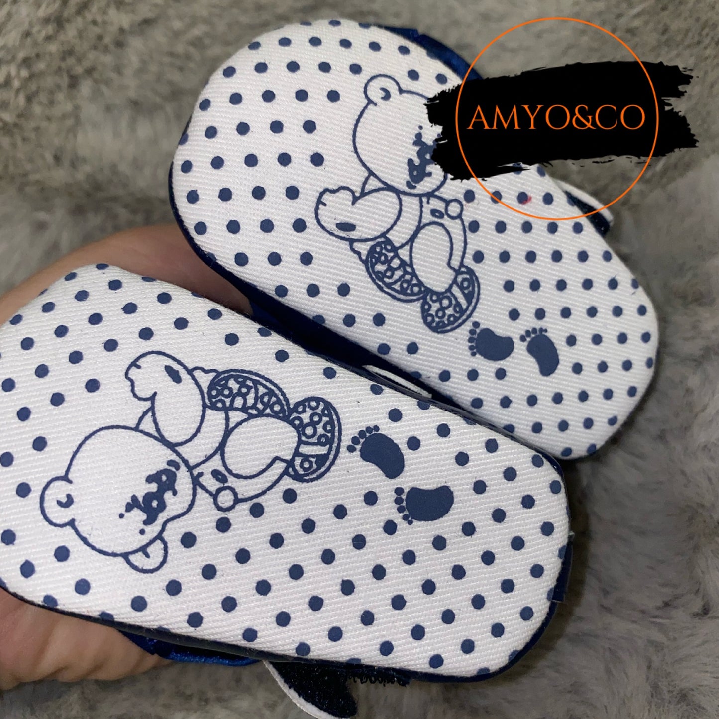 Navy Penny Pram Shoes