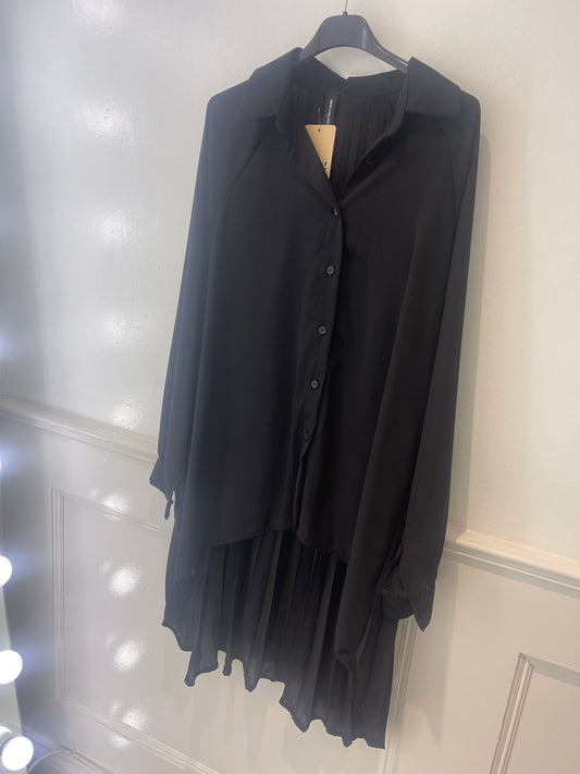 SOPHIE Long back Shirt Black