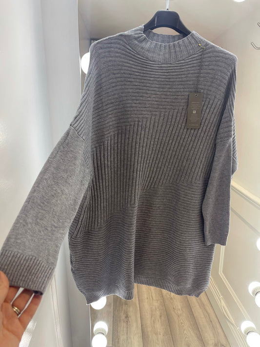 JORDAN Oversized Jumper Dress Grey