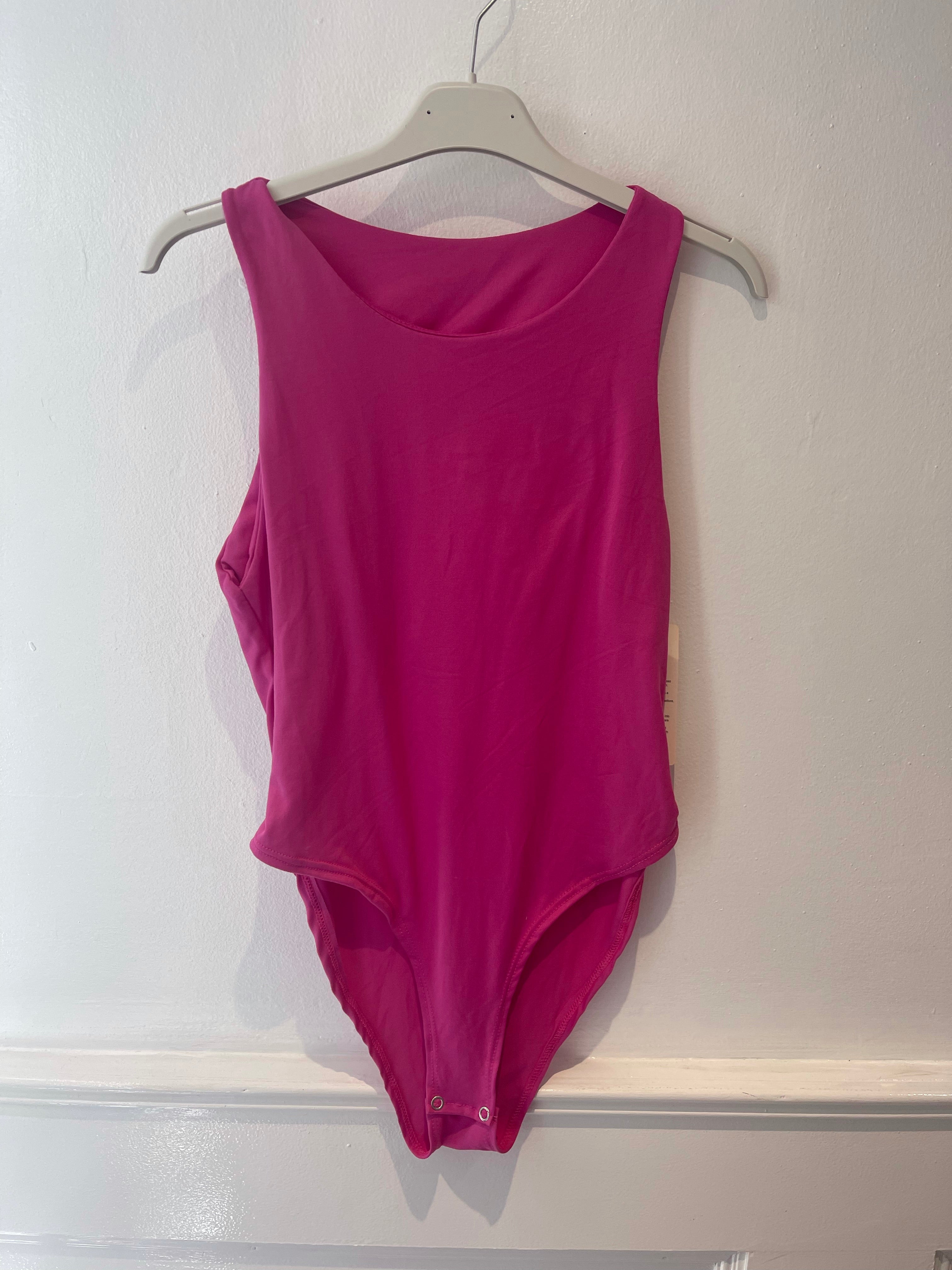 Neon pink bodysuit hot sale zara